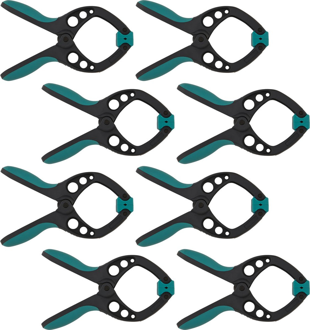 Wolfcraft - 8 veerklemmen pro - veerklem 40 mm - zeilklem - marktklem - extra sterk - zeilklemmen - 8651000
