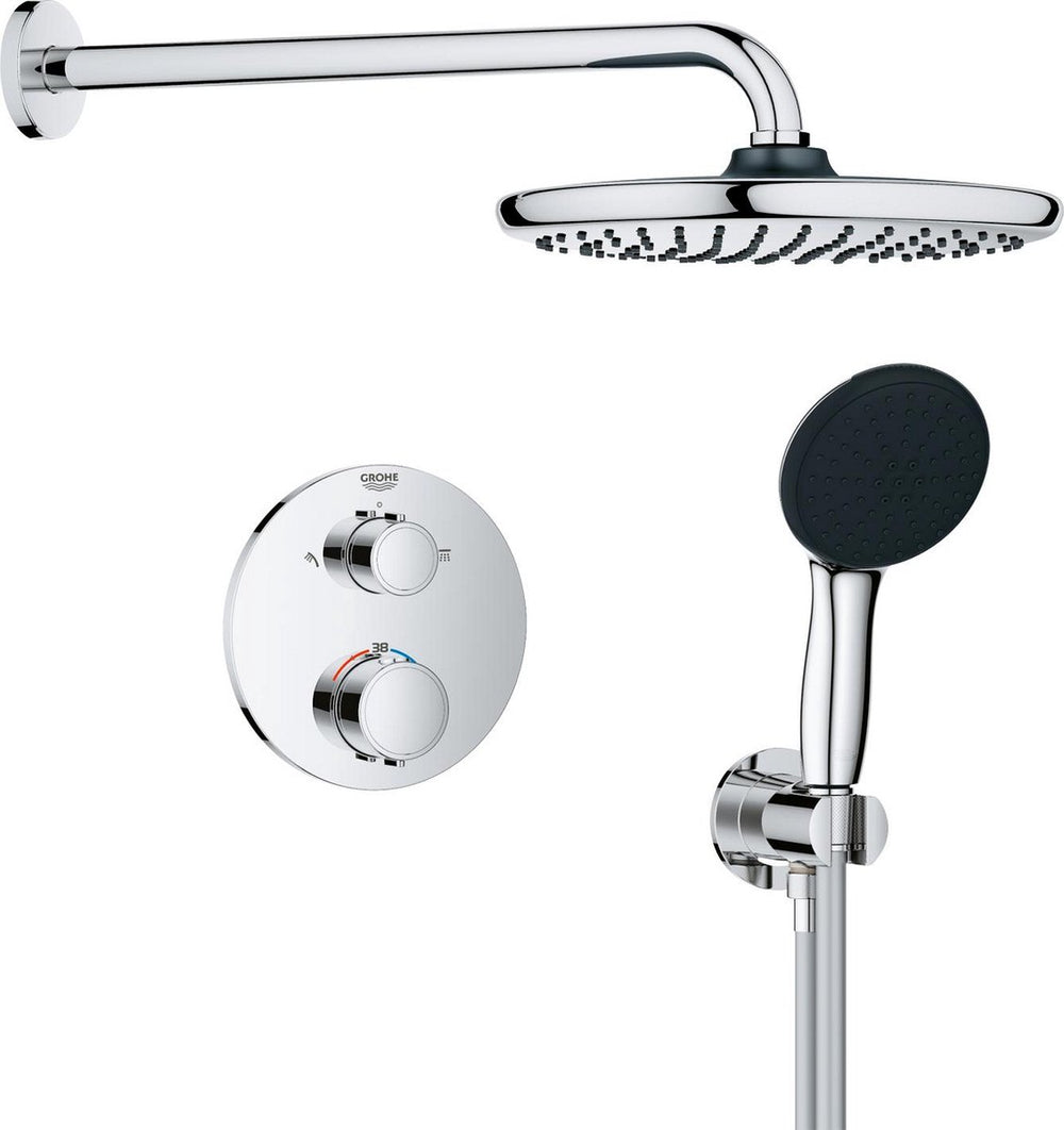 Grohe precision inbouw douchesysteem - rond bedieningspaneel - chroom