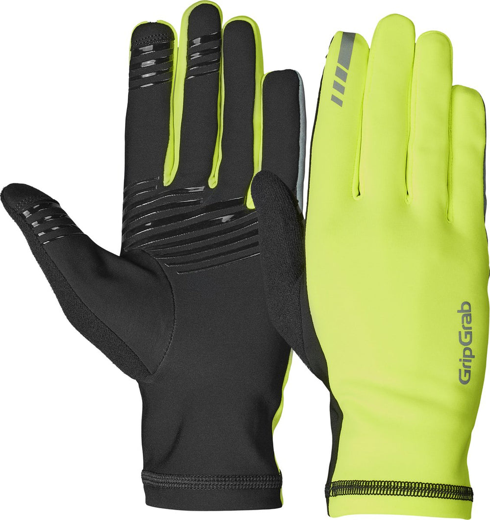 Gripgrab - insulator 2 hi-vis lente herfst fietshandschoenen lange vinger thermo zonder padding - geel hi-vis - unisex - maat s