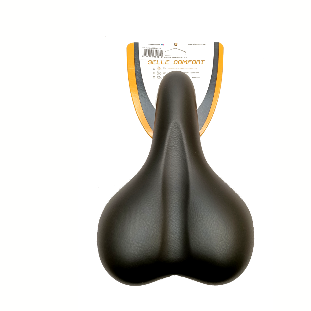 Selle comfort zadel zwart gel, zonder strop