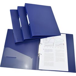 Ringband rapesco antibacteriëel 2-rings pp 35mm blauw