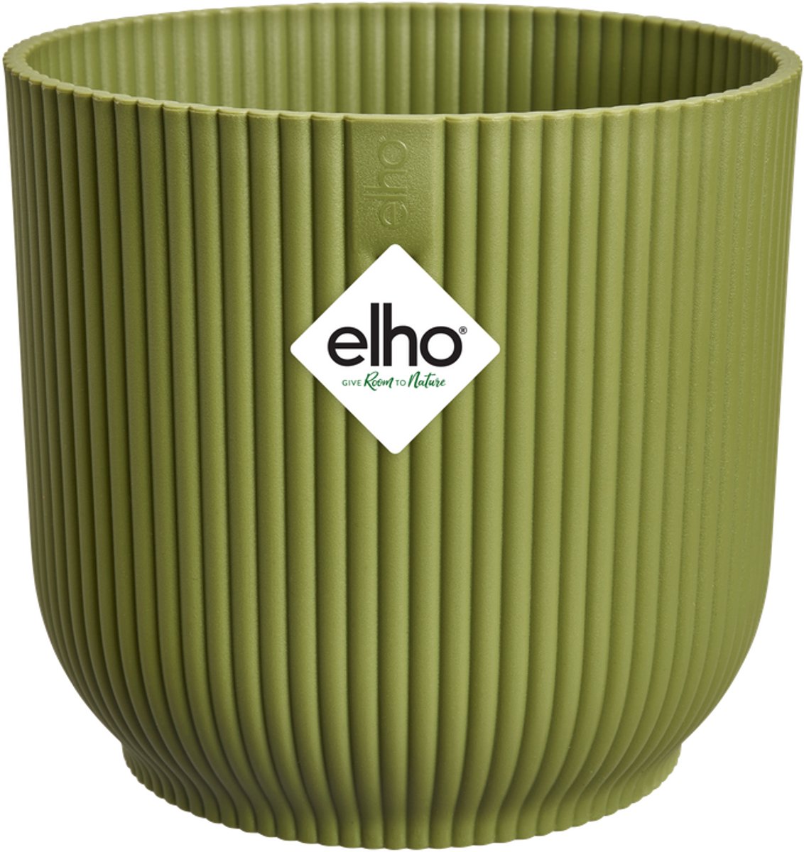 Elho vibes fold rond 25 - bloempot voor binnen - 100% gerecycled plastic - ø 25,0 x h 23.0 cm - varengroen