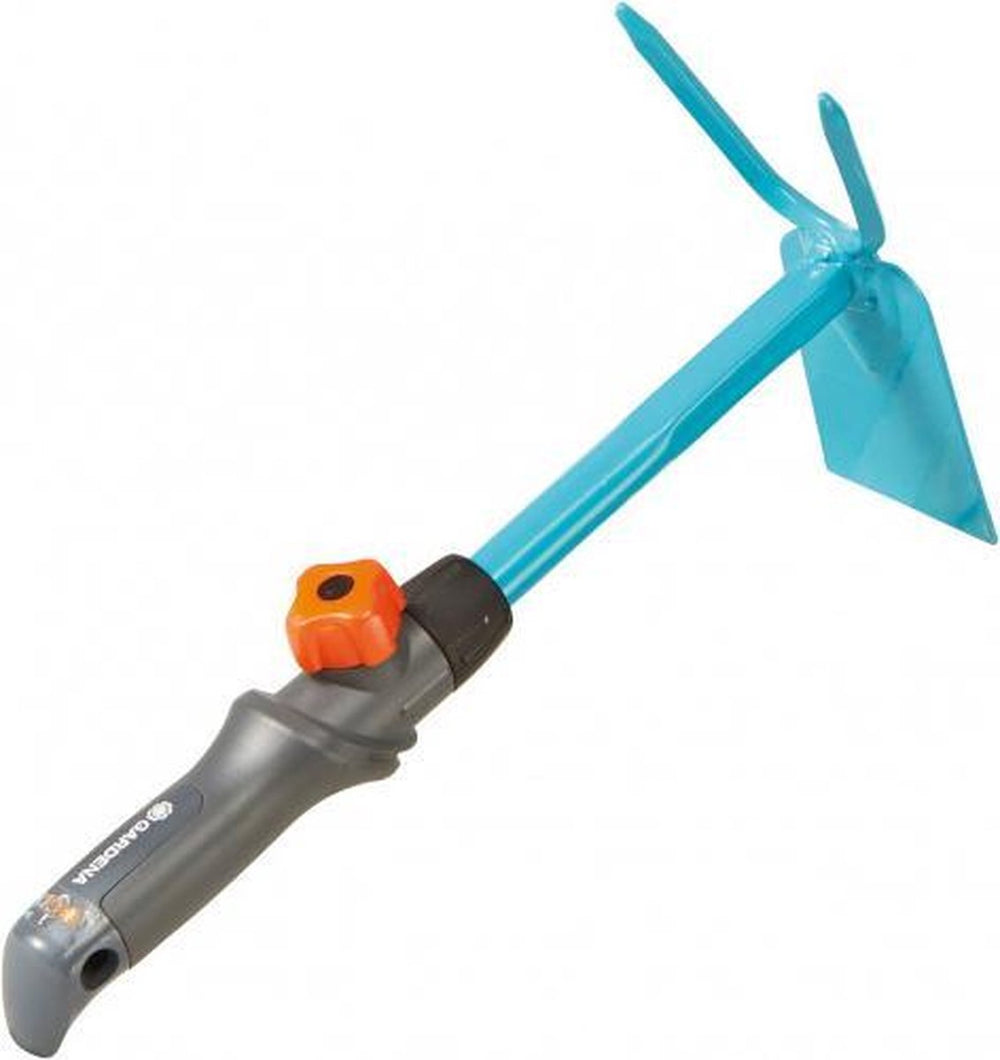 Gardena kids dubbele schoffel combisysteem 28cm – metaal tuingereedschap - compatibel met combisysteem steel