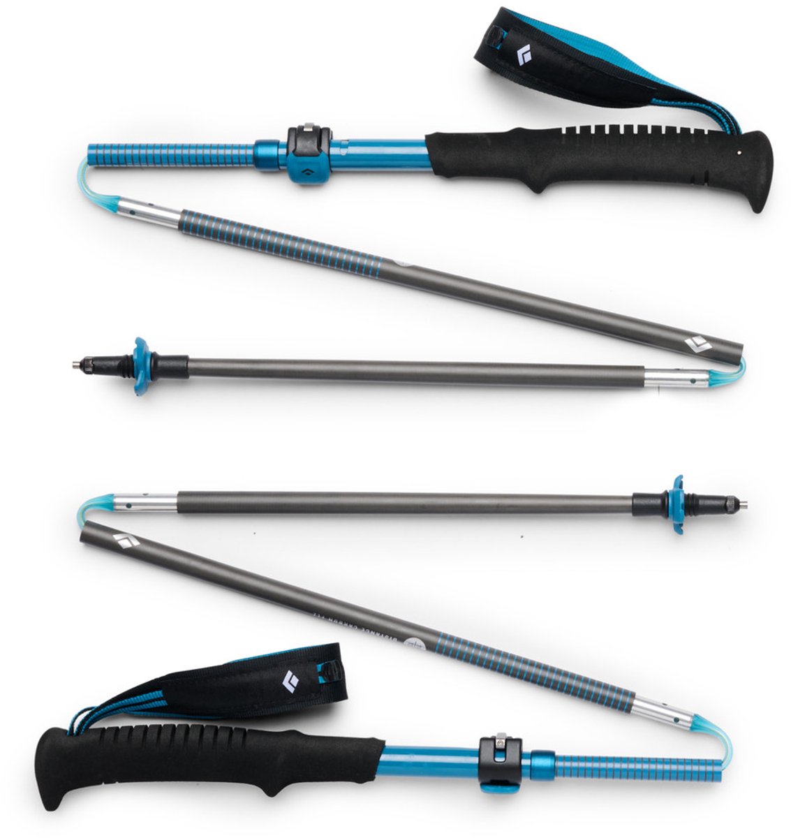 Black diamond distance carbon flz wandelstokken – 100% carbon – verstelbaar 125-140 cm – ultralicht opvouwbaar – z-pole technologie
