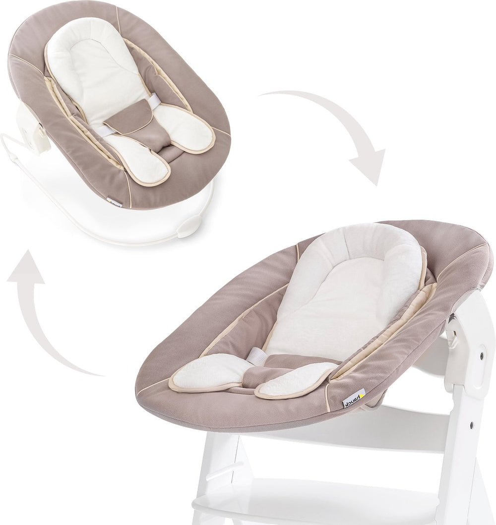 Hauck alpha bouncer 2 in 1 - wipstoel - stretch beige