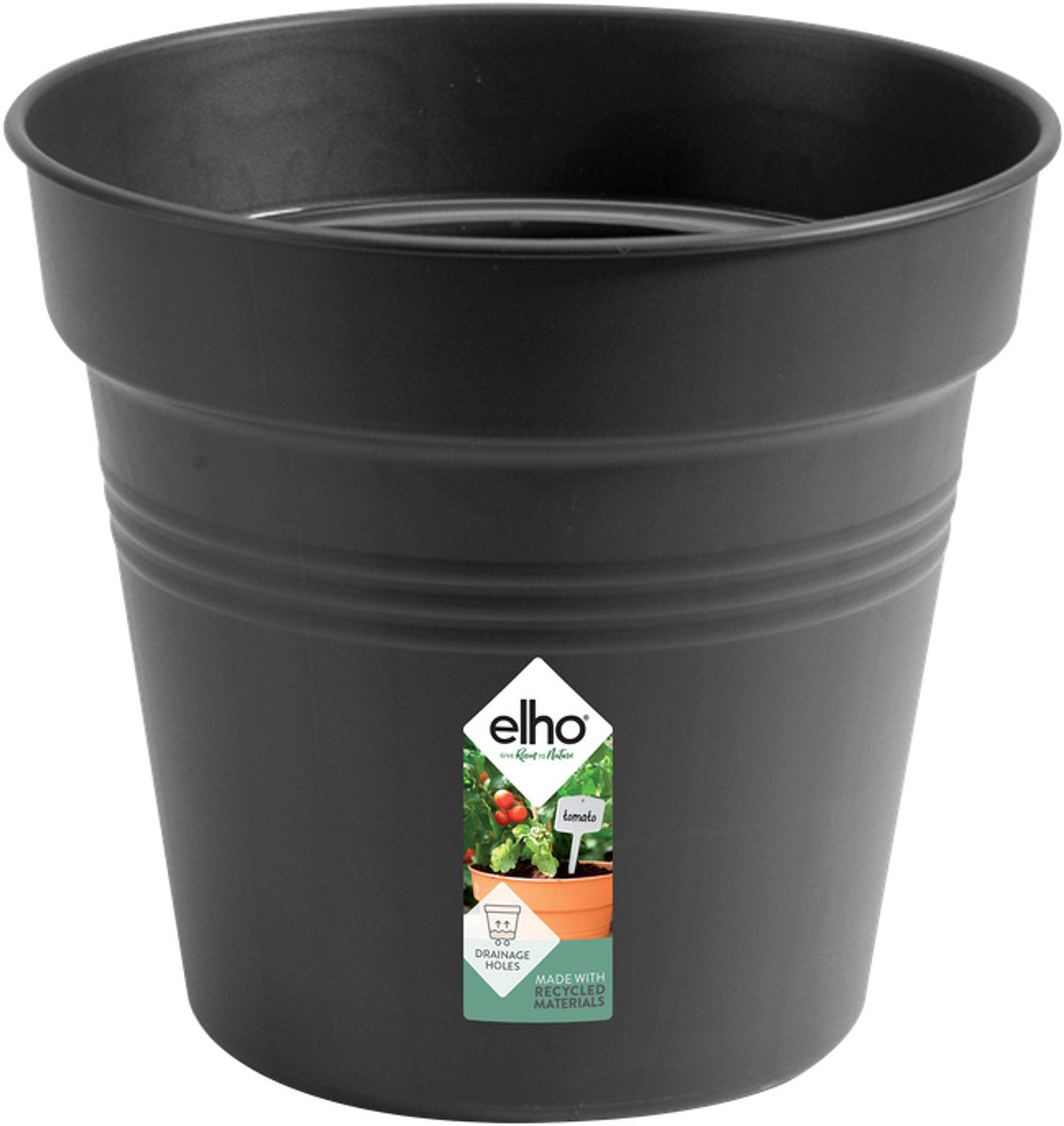 Elho green basics kweekpot 21 - kweekpot voor binnen en buiten - ø 21.0 x h 19.3 cm - living black