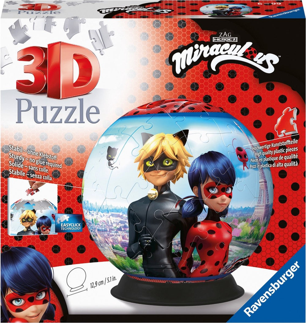 Ravensburger miraculous puzzleball - 3d puzzel - 72 stukjes