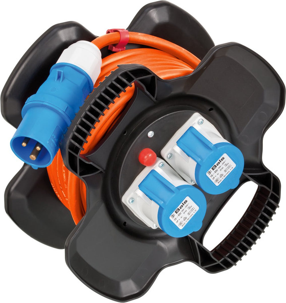 Brennenstuhl cee kabelhaspel x-gum camping kabelhaspel met 10m kabel in oranje (kabelhaspel met 2 cee stopcontacten + 3 contactdozen, voor permanent gebruik buitenshuis, made in germany)