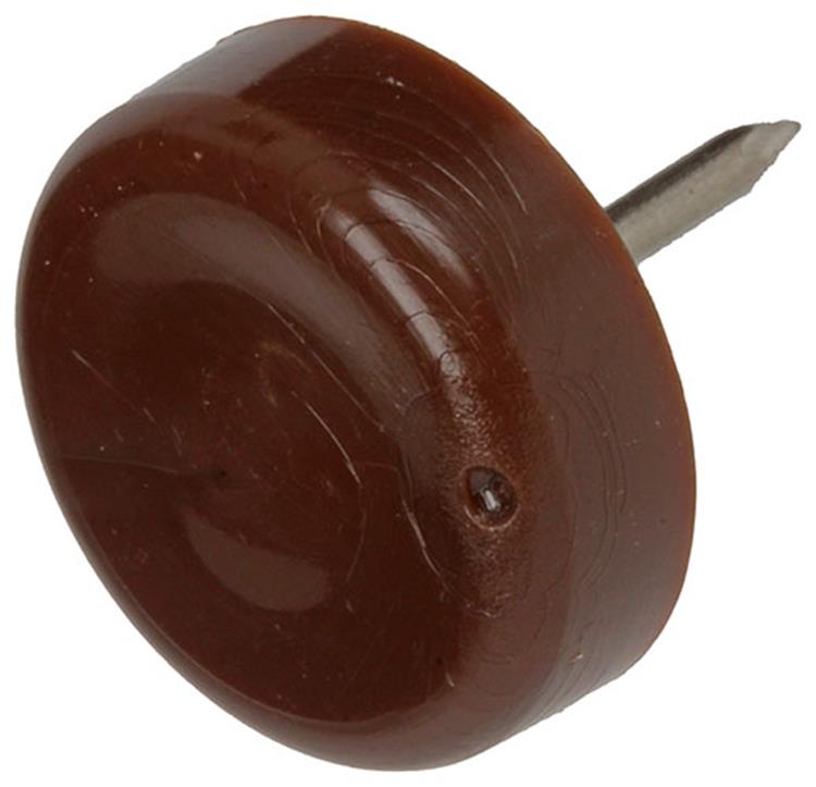 Mack 1047711 - stoelglijder nagel kunststof bruin ø 19 mm 12 st pcs | 6 stuks