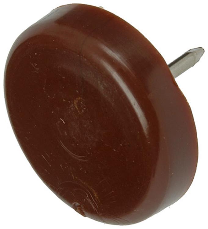 Mack 1047714 - stoelglijder nagel kunststof bruin ø 25 mm 8 st pcs | 6 stuks