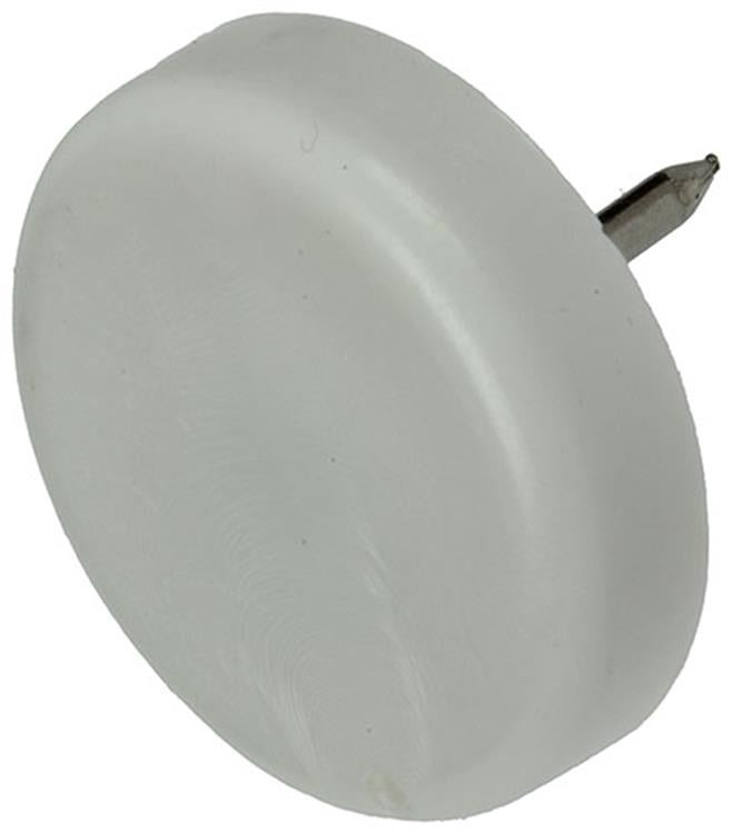 Mack 1047725 - stoelglijder nagel kunststof wit ø 25 mm 8 st pcs | 6 stuks