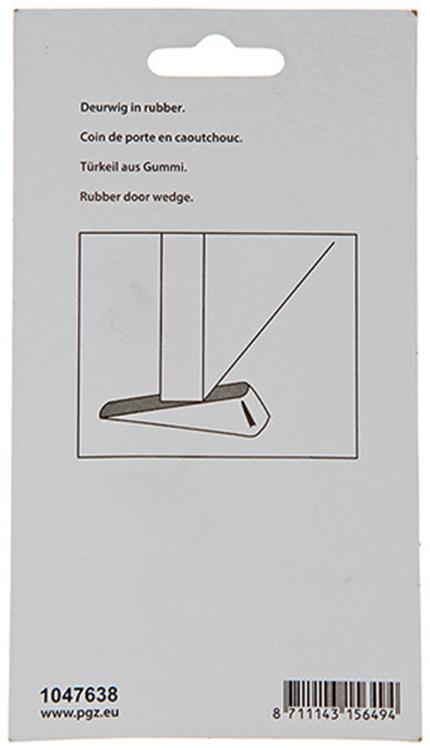 Mack 1047638 - deurwig rubber wit 100 x 25 mm 1 st pc | 6 stuks