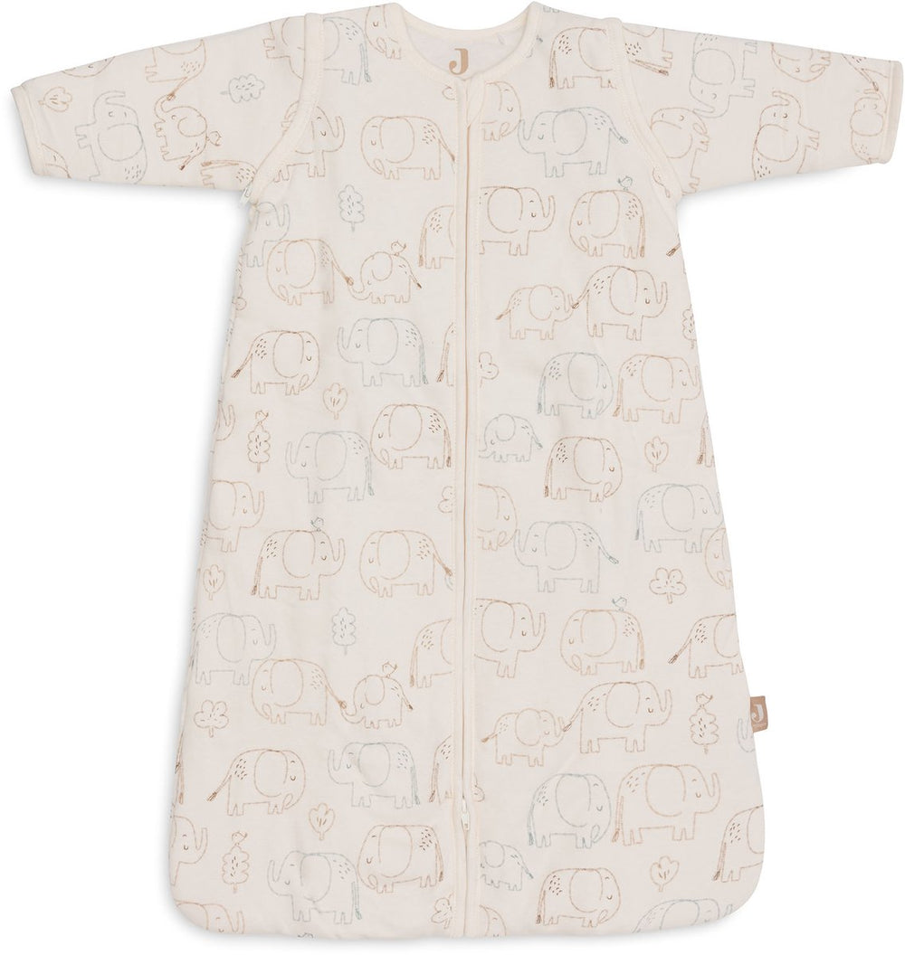 Jollein slaapzak baby met afristbare mouw 70cm - elephant tales