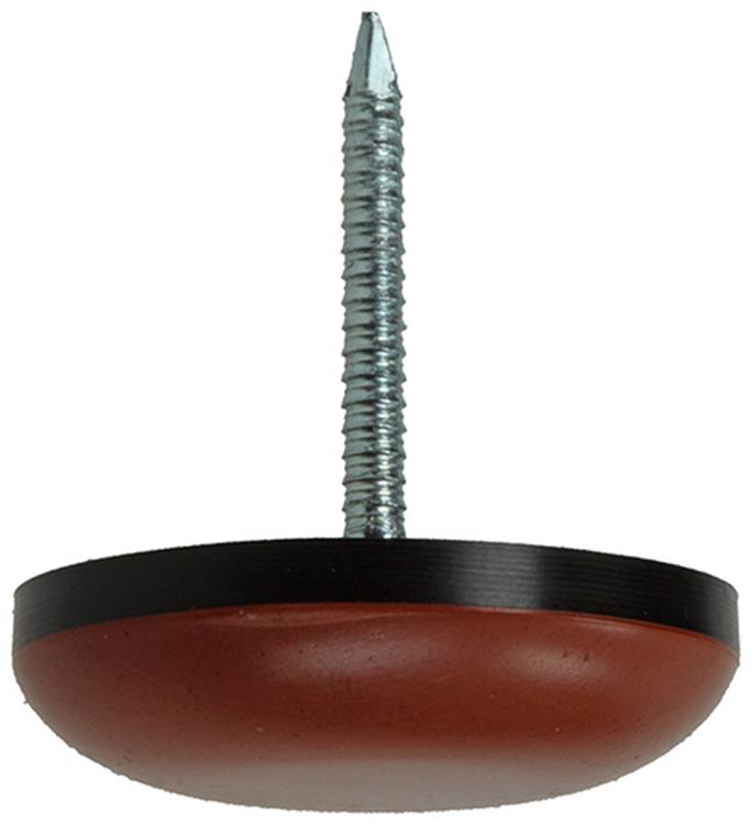 Mack 1048768 - super-glijder met nagel bruin ø 22 mm 4 st pcs | 6 stuks