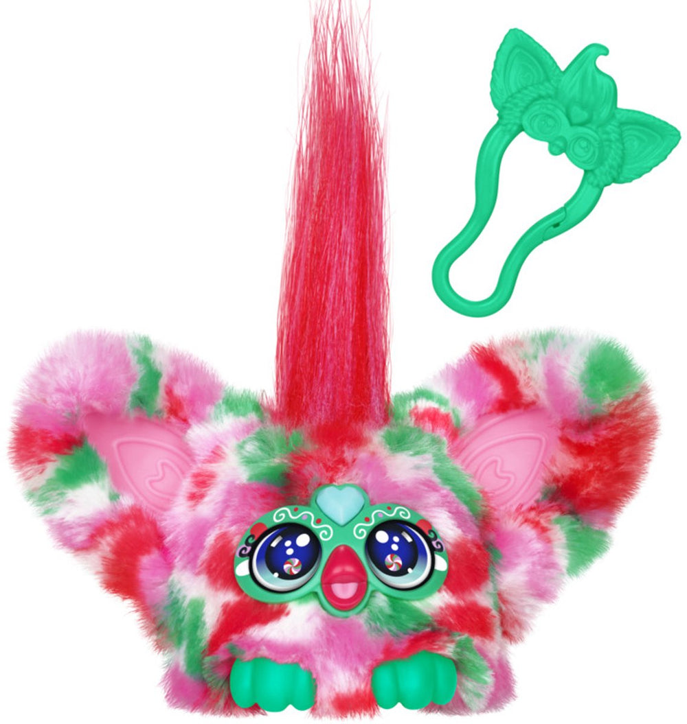 Hasbro furby furblets pep-mint, mini-vakantievriendje, elektronische knuffeldieren voor meisjes en jongens van 6+