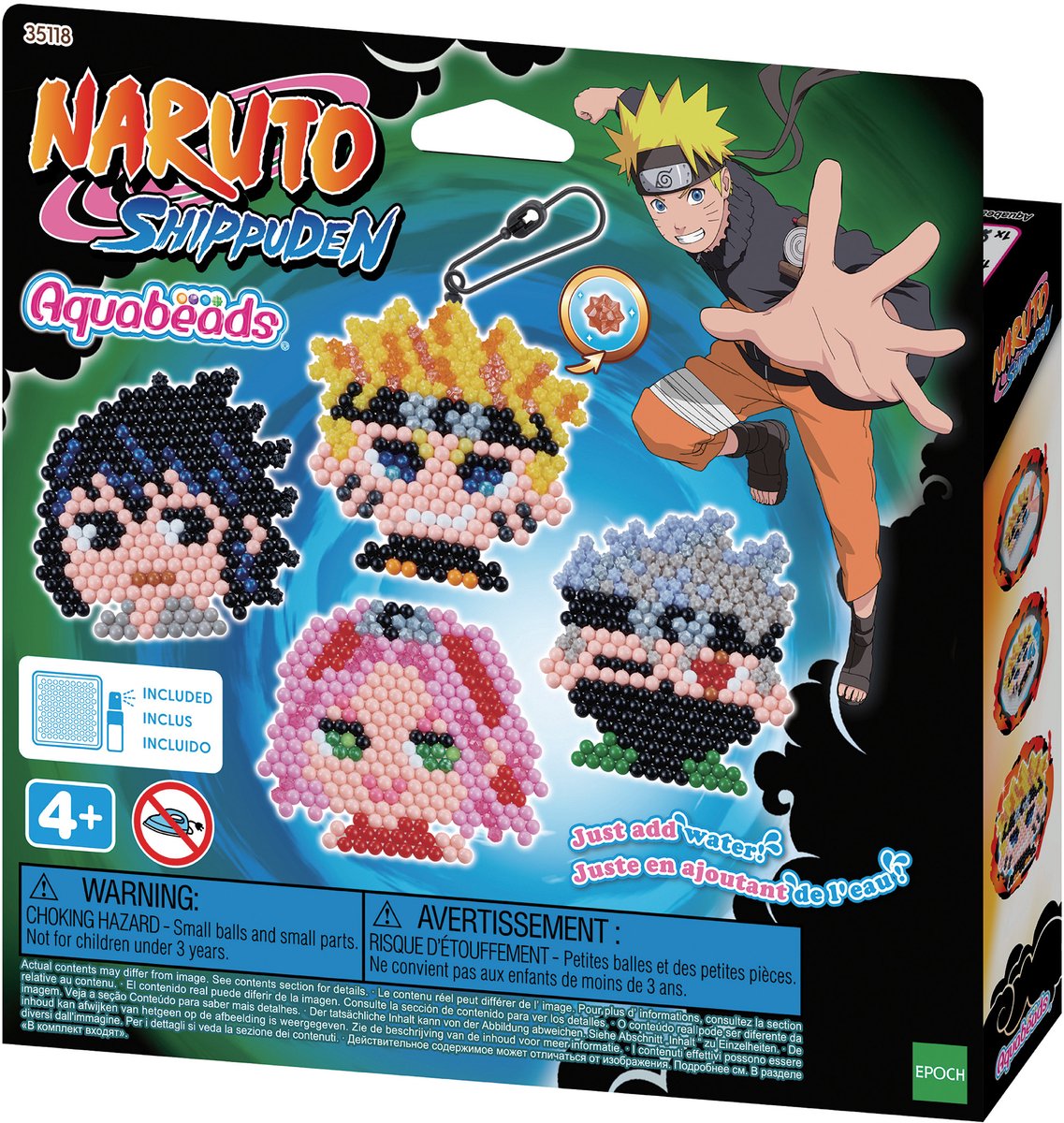 Aquabeads naruto sleutelhanger knutselset- parels die met water aan elkaar plakken