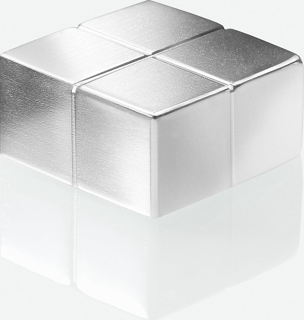 Sigel glasbord magneten - 20x10x20mm - c10 extra sterk - zilver - 2 stuks - si-ba704