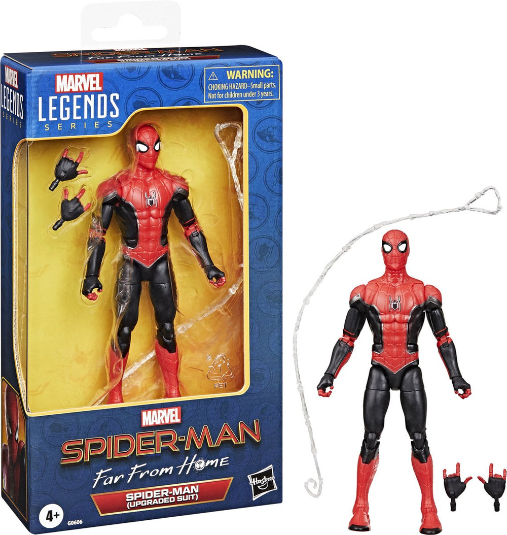 Hasbro spider-man: far from home marvel legends action figure spider-man (upgraded suit) 15 cm action figuur