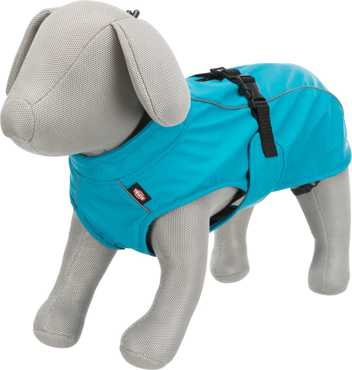 Trixie regenjas hond - vimy - blauw - ruglengte 30 cm - xs