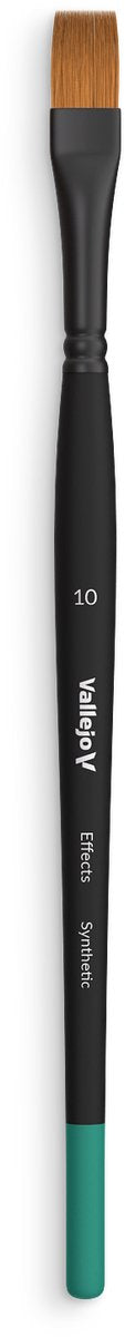 Vallejo hobbypenseel - valb04010 platte rechthoekige synthetische penseel nr 10 penseel