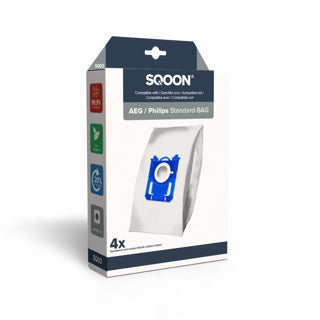 Sqoon stofzuigerzak aeg philips standard bag 3-d doos a 4 stuks