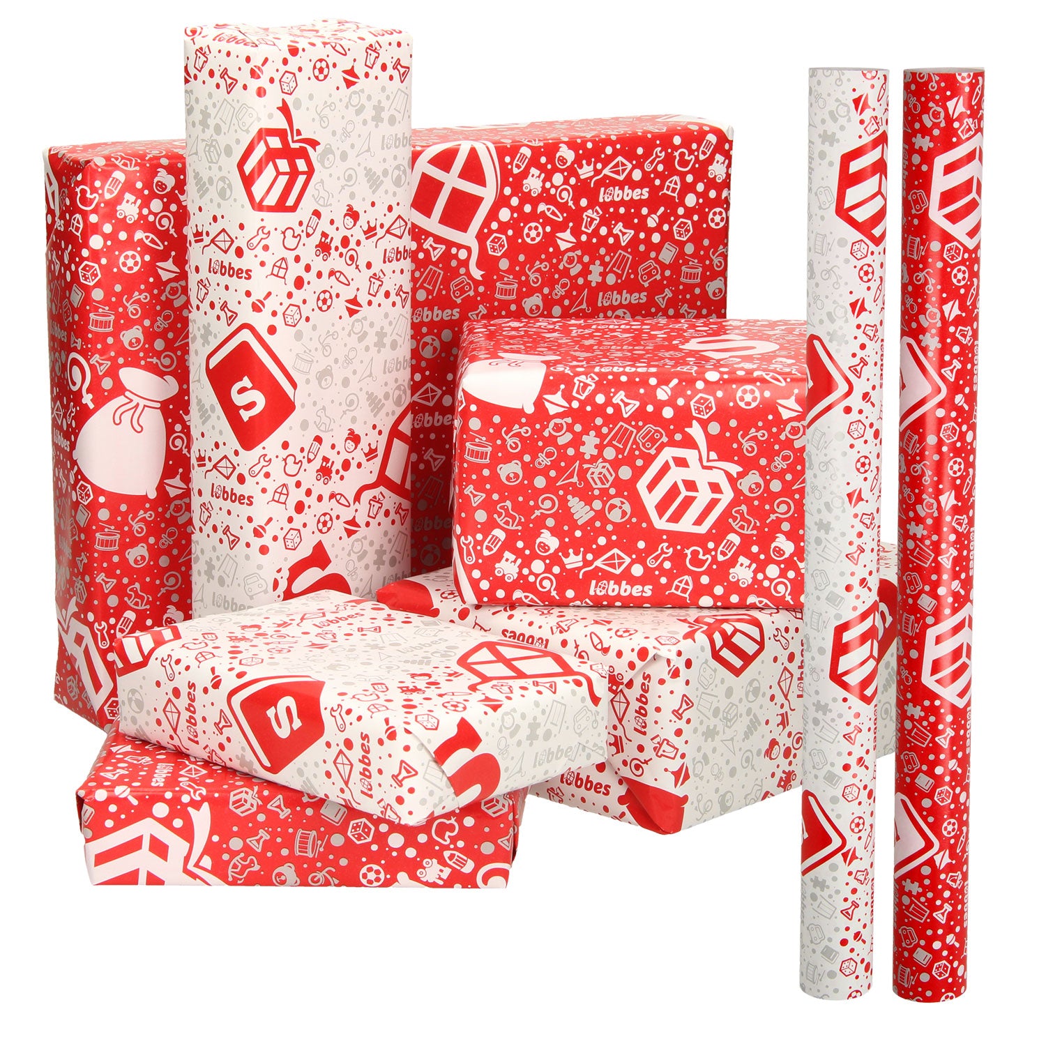 Lobbes sinterklaas inpakpapier, 5mtr