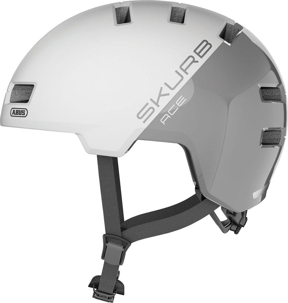 Abus helm skurb ace s silver white