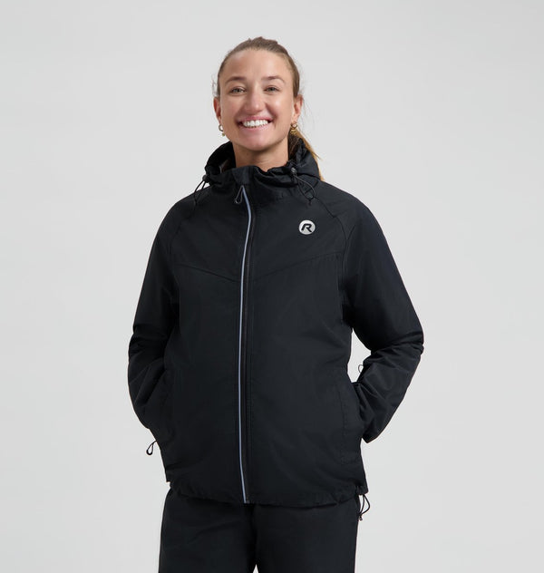 Rogelli commuter core regenjas fiets dames en heren - waterdicht - zwart - maat xxl