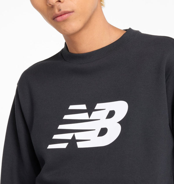 New balance sport core brushed crew heren trui - black xxl