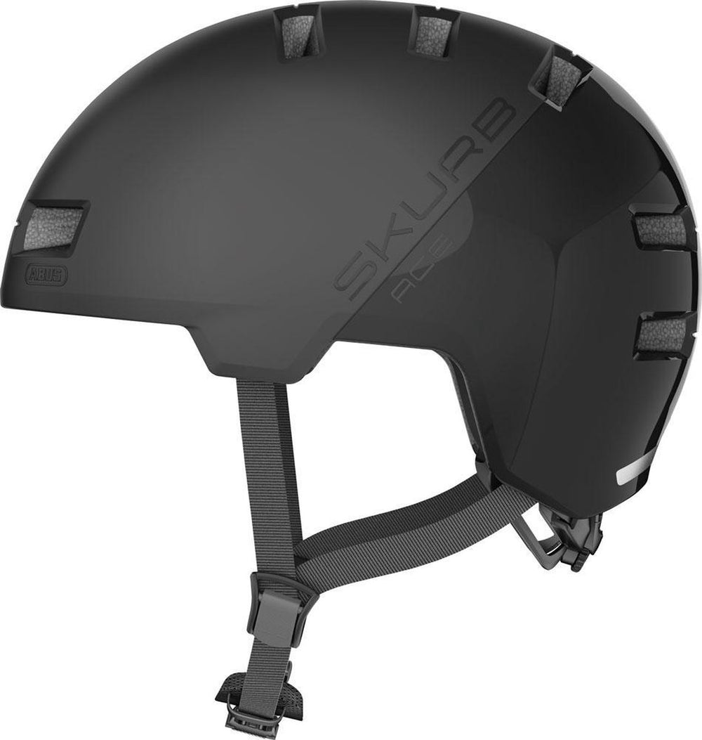 Abus fietshelm skurb ace velvet black s - 52-56 cm - zwart - geschikt voor gebruik op elektrische fietsen - stadsfietsen - 310 g