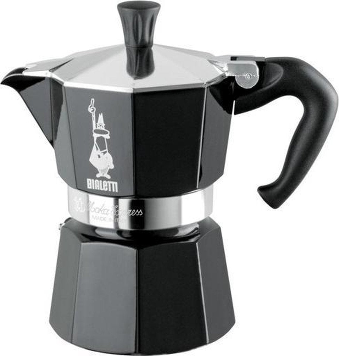 Bialetti moka express - percolator - 3 kops - aluminium - zwart