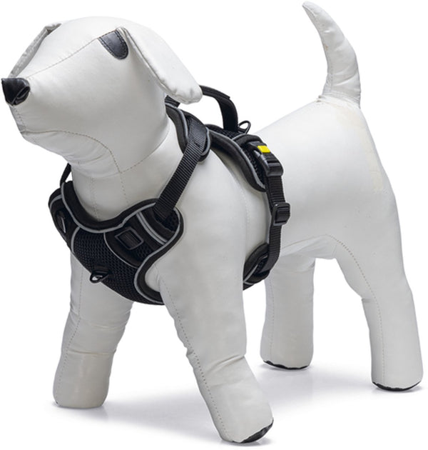 Beeztees parinca supreme y-tuig - hondentuig - nylon - zwart - maat s - 38-51 cm x 15 mm