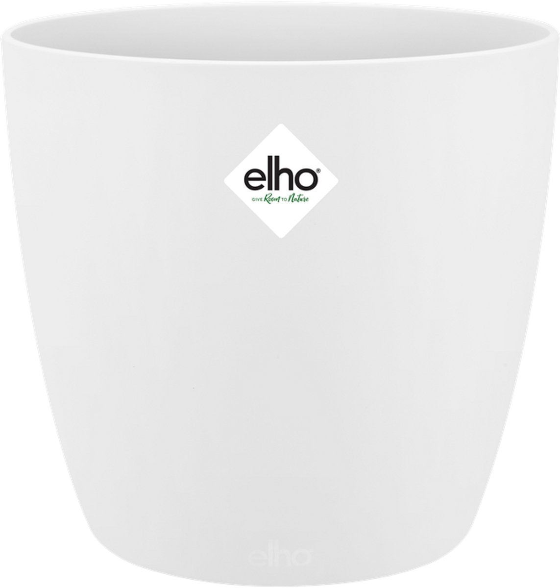 Elho brussels rond 14 - bloempot voor binnen - 100% gerecycled plastic - ø 13.5 x h 12.6 cm - wit