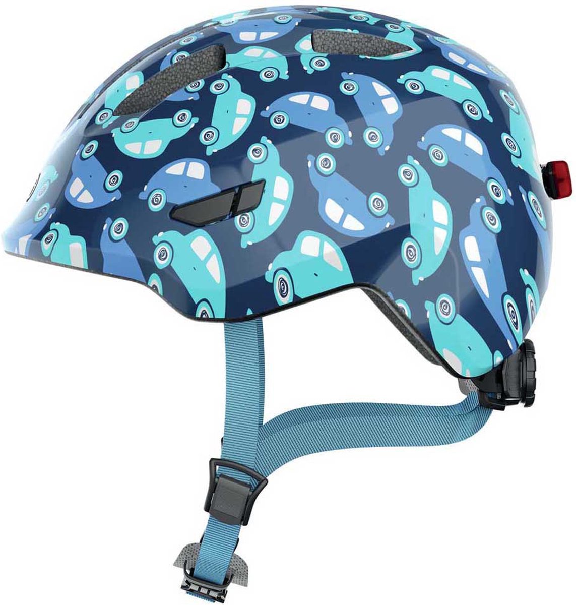 Abus Helm Smiley 3.0 LED blauwe auto M 50-55cm