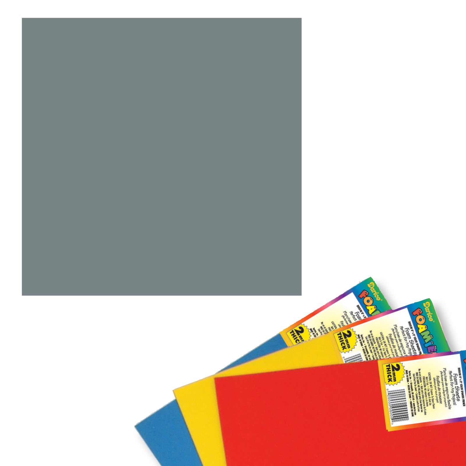 Darice • foamies foam sheet 2 mm 22,5x30 cm grijs