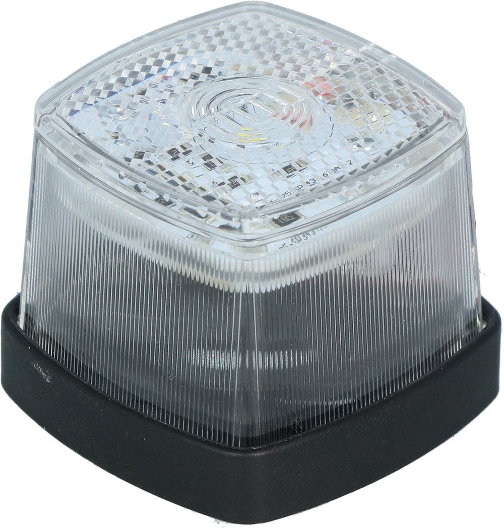 Carpoint led markeringslamp wit - 12-24v - e-keur - eenvoudig te monteren - incl. bevestigingsmateriaal aansluitkabels - 50x50x45mm (lxbxh)