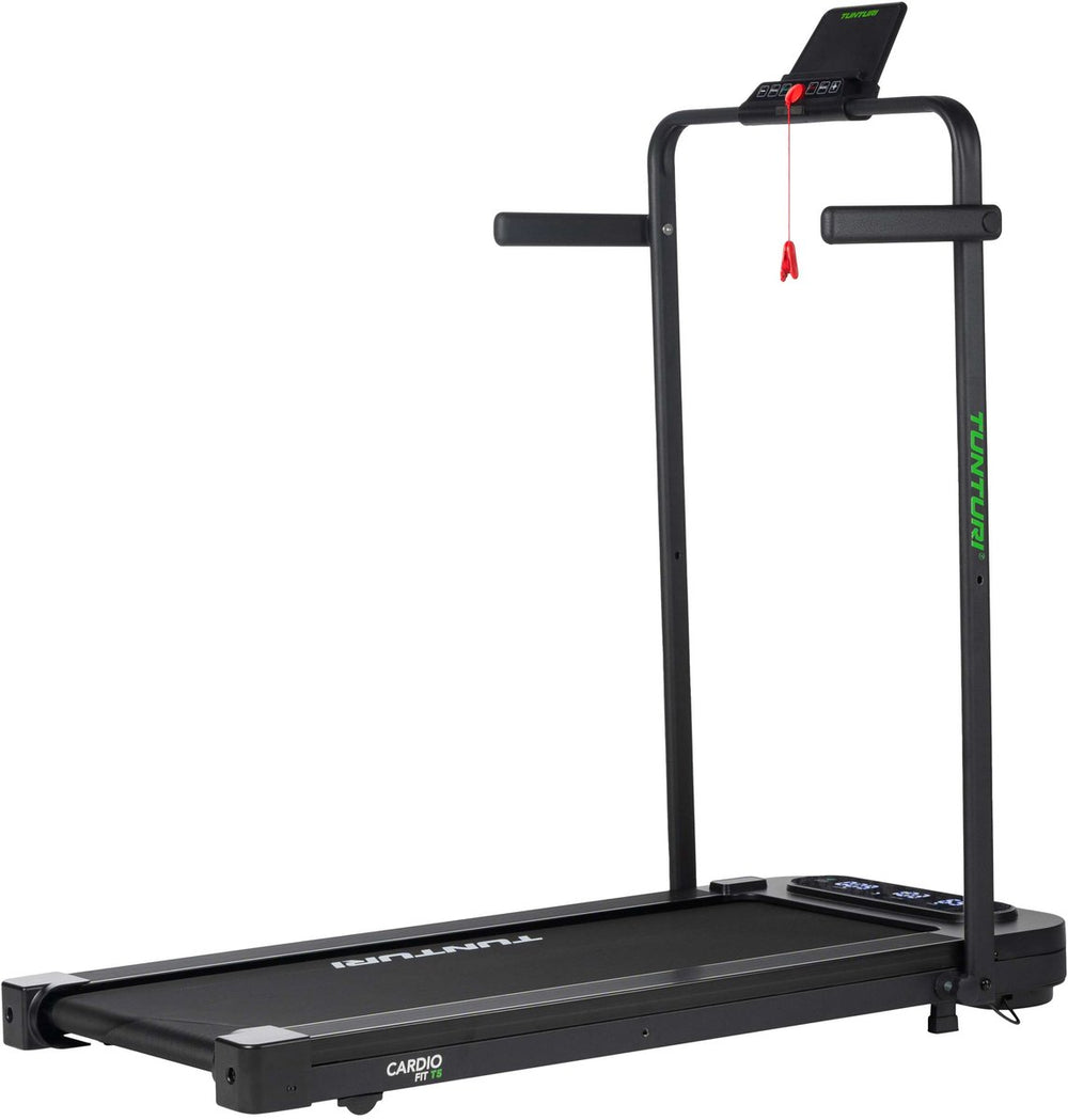 Tunturi cardio fit t5 loopband - hardloopband met bluetooth - wandelband- 14 programma's - inklapbaar - walking pad - compact - 1 tot 8 km u - eu veiligheid gecertificeerd - incl gratis app