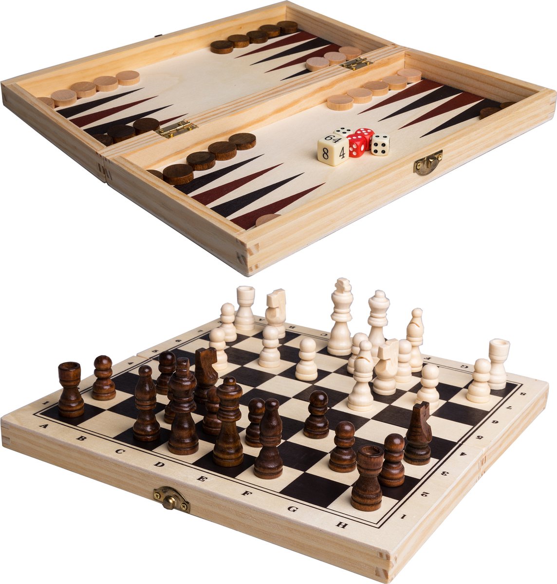 Clown games - 3-in-1 game box - wood