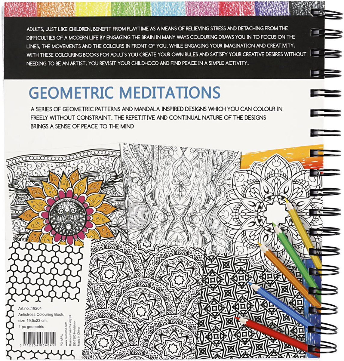 Creativ company https: www.cchobby.nl kleurboek-geometric-afm-19-5x23-cm-aantal-pagina-s-64-1-stuk