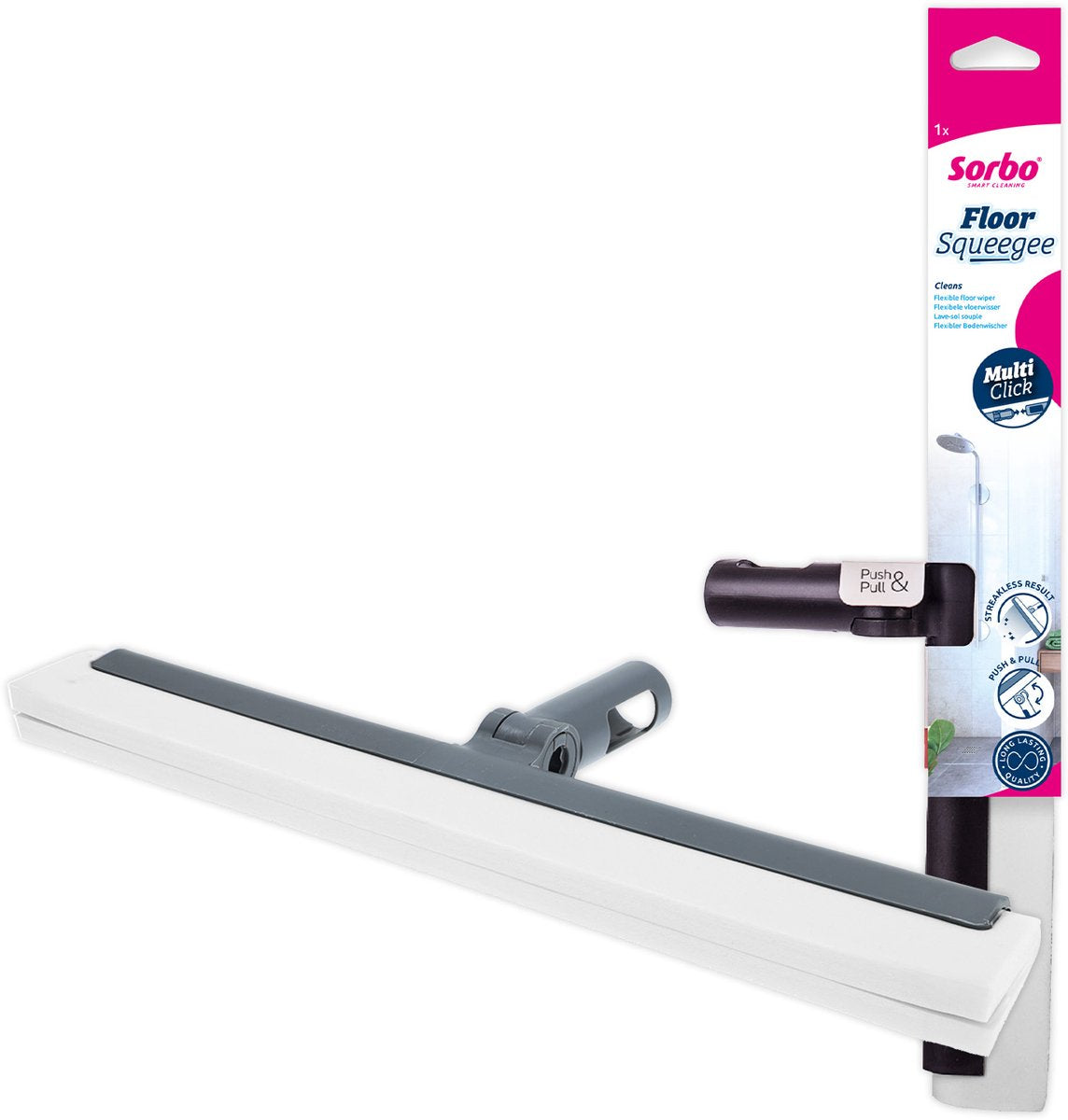 Sorbo floor squeegee - vloertrekker 35 cm - vloerwisser - multi-click systeem