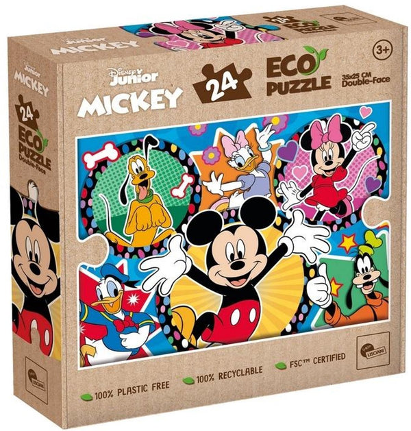 Lisciani - mickey - double face - eco puzzel mickey - 24 stukjes