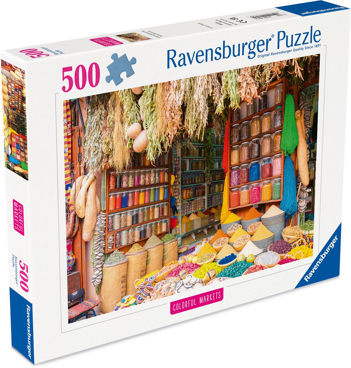 Ravensburger – kleurrijke specerijen, marokko – legpuzzel – 500 stukjes