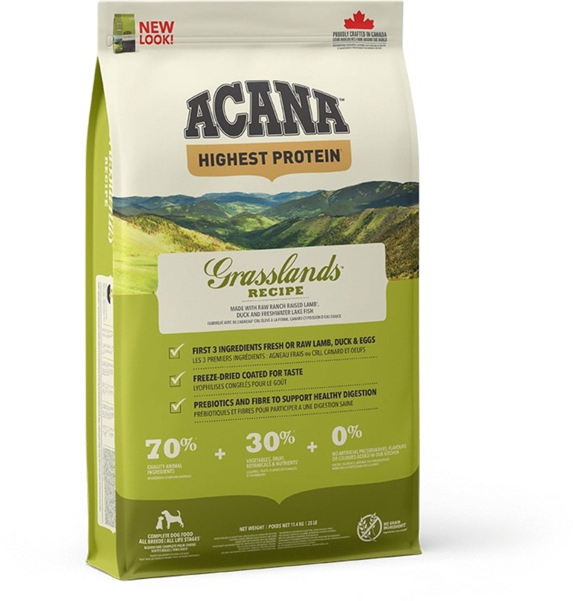 Acana hondenvoer - highest protein grasslands - graanvrij, eiwitrijk, 11.4 kg