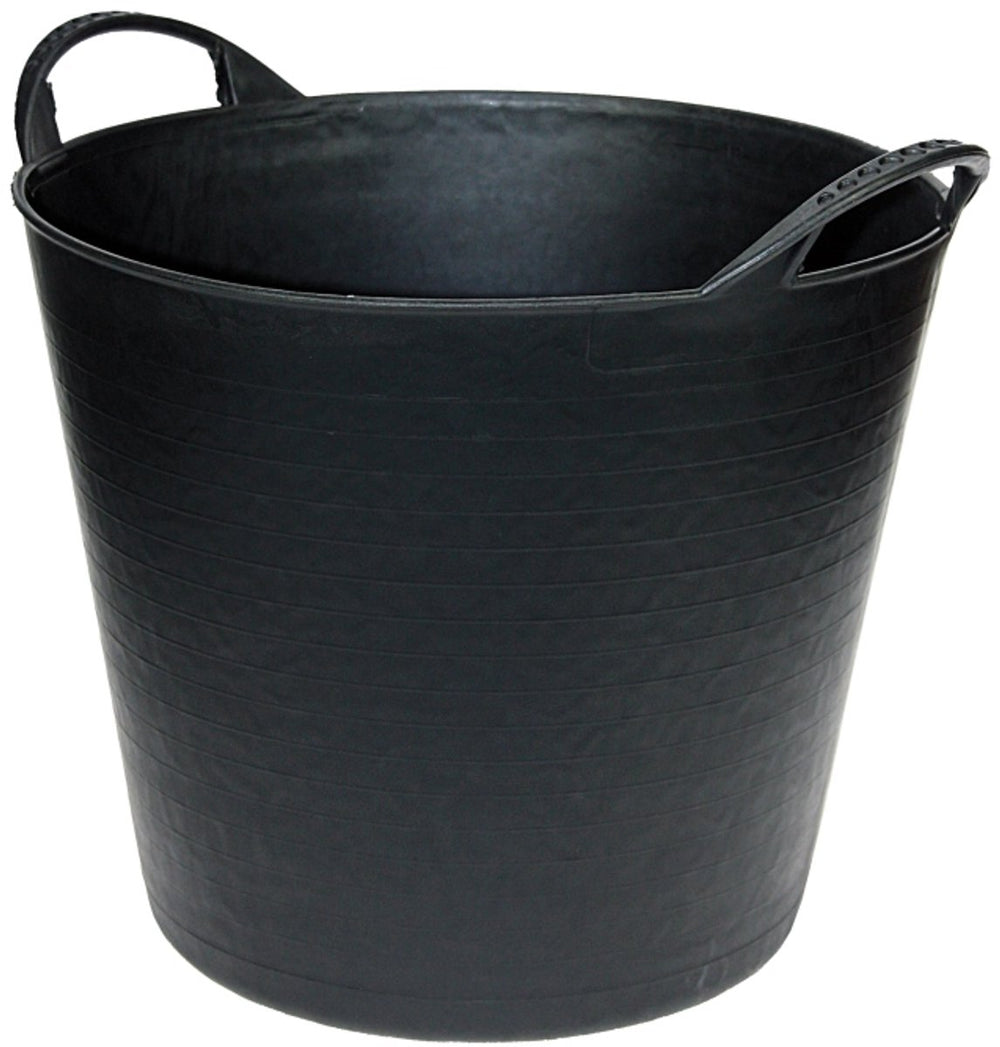 Talen tools - flexibel kuipje - met hendels - kunststof - 22 liter - zwart