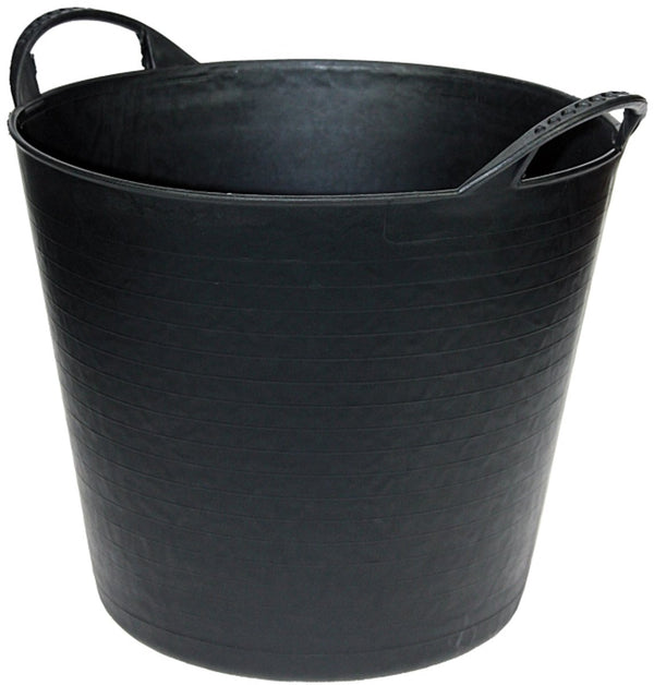 Talen tools - flexibel kuipje - met hendels - kunststof - 22 liter - zwart
