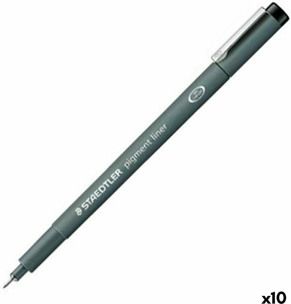Staedtler - artist series - pigment liner - fineliner - zwart - 0.4 mm - 10 stuks