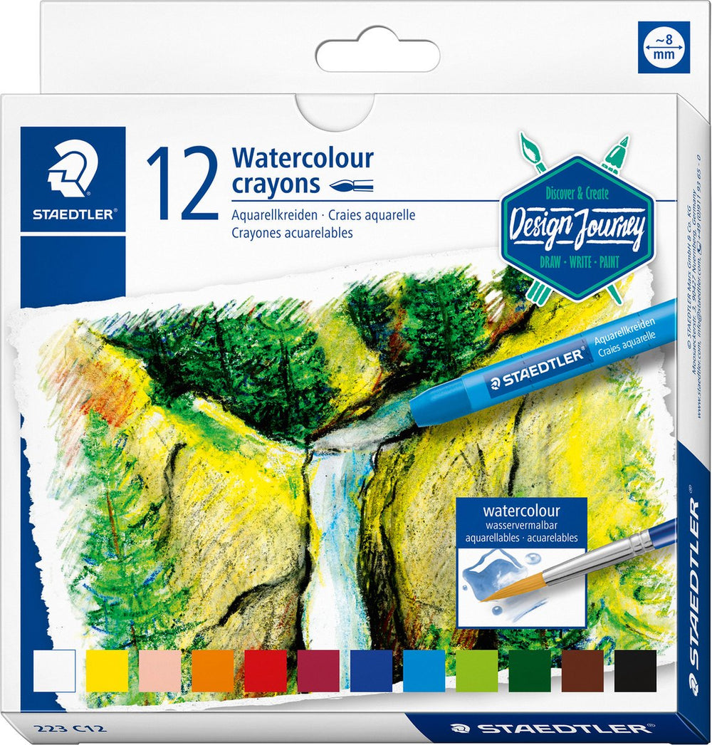 Staedtler design journey - aquarelkrijtjes - set 12 st