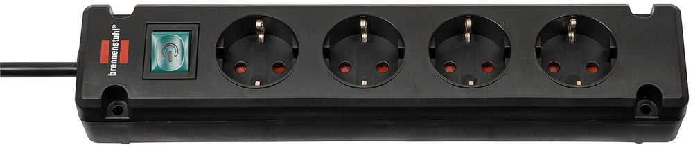 Brennenstuhl bremounta stekkerdoos 4-voudig zwart 1,5m h05vv-f 3g1,5| per 4 - 1150650114