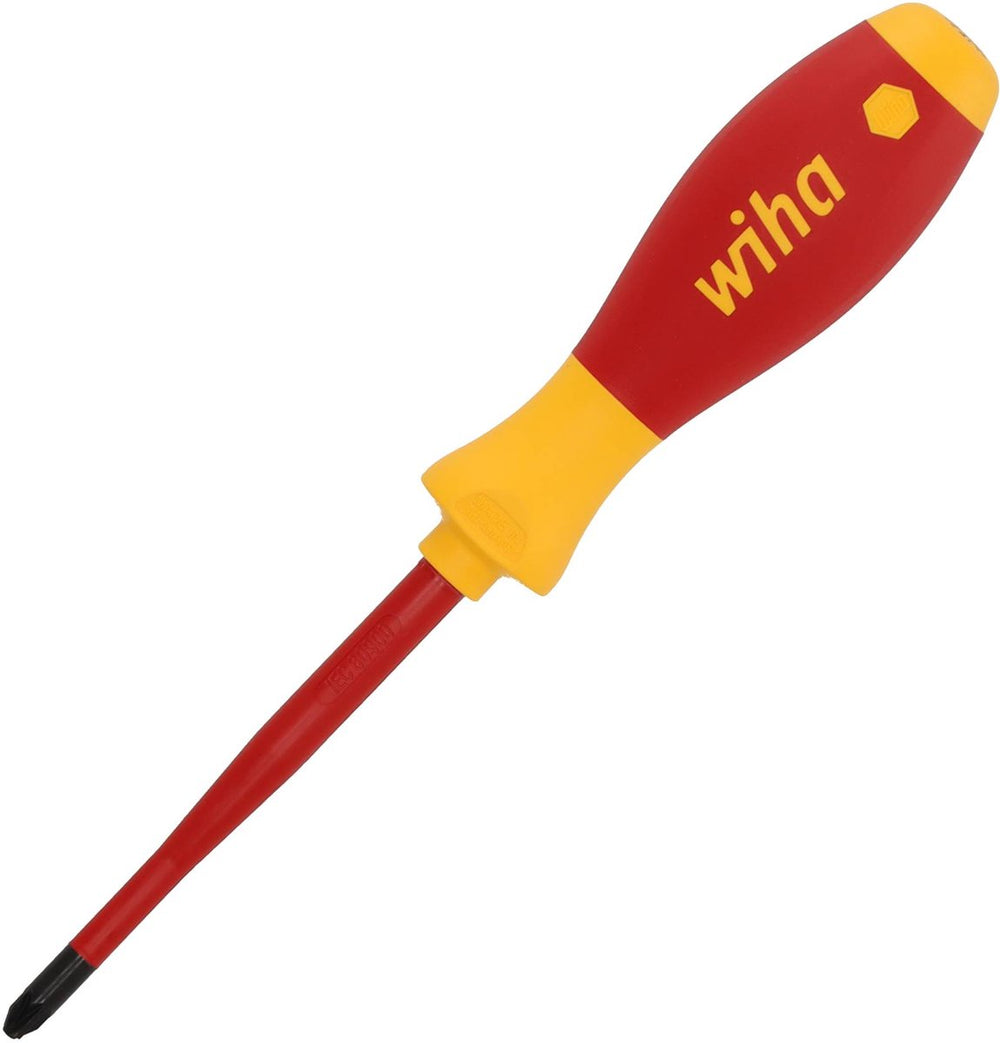 Wiha schroevendraaier | maat sl pzd 2 | klinglengte 100 mm vde geïsoleerd | slim fix | 1 stuk - 36330 - 36330