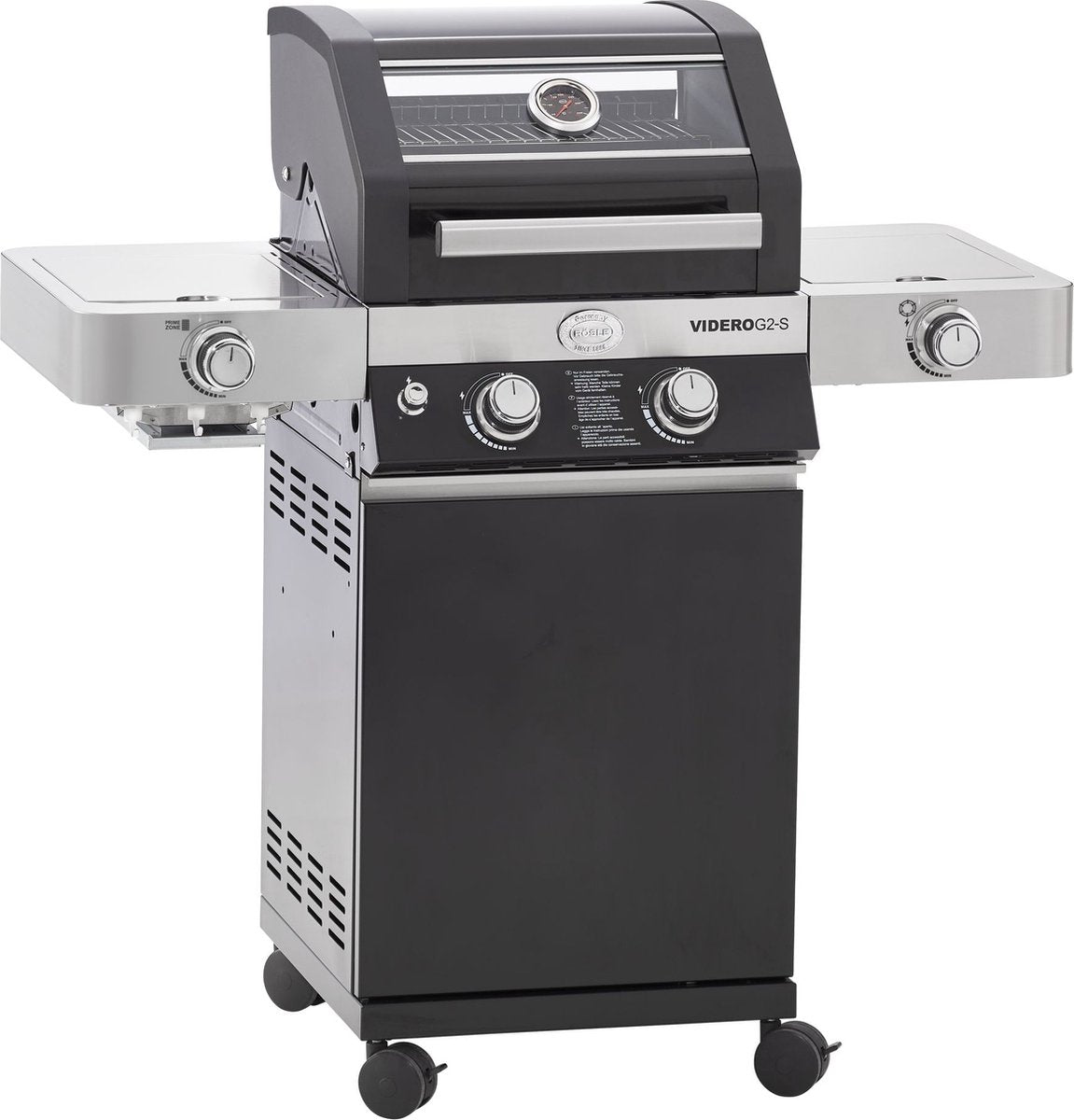Rösle barbecue - barbecue gas videro g2-s vario 30 mbar - roestvast staal - zwart